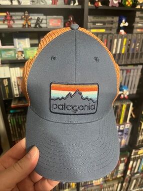 Patagonia Blue Front Cap with Orange Mesh